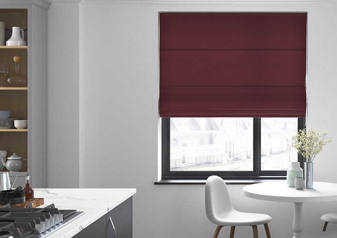 Windsor, Raspberry - Twist&Fit Roman Blind - Image 3